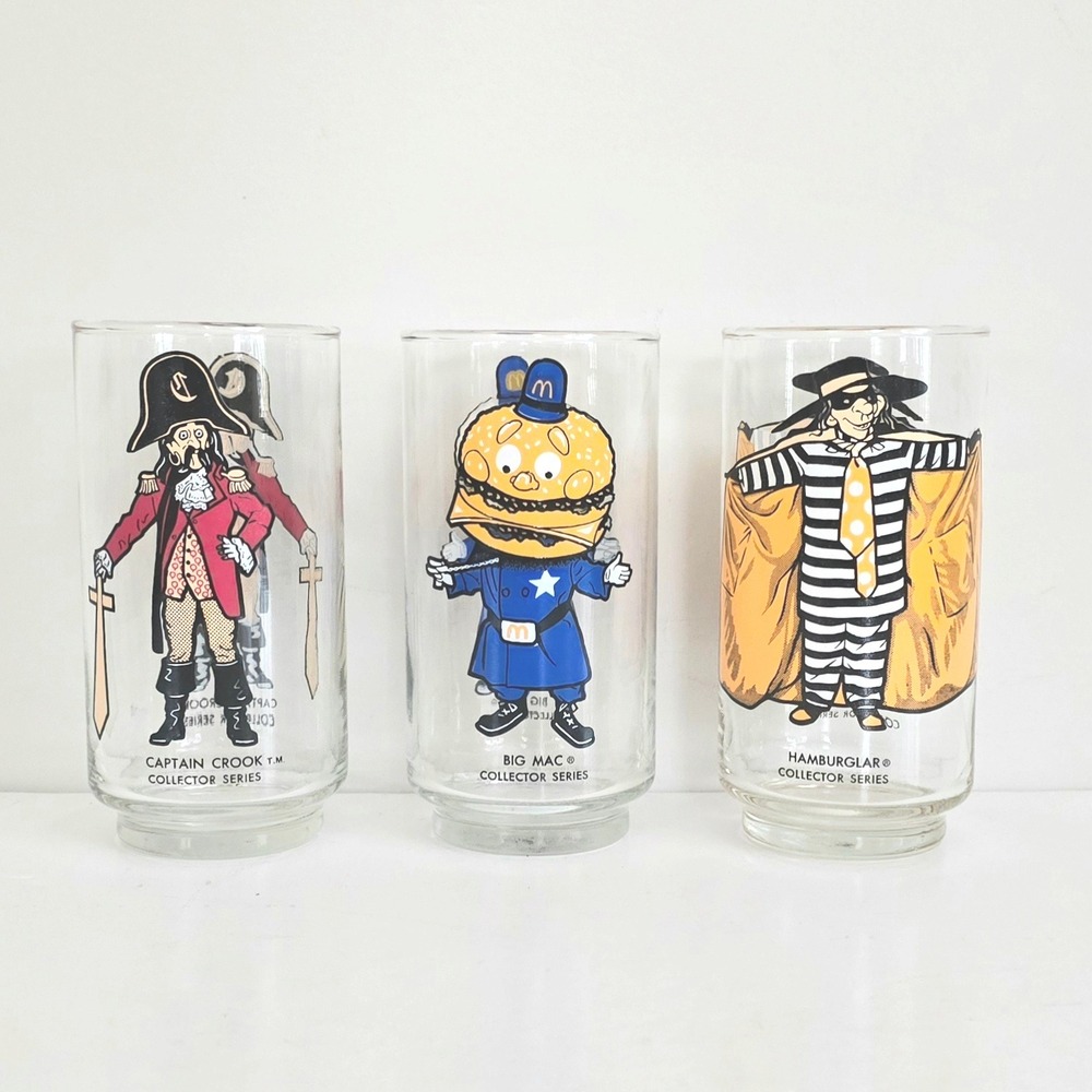 Vintage 1977‎ McDonald's Collector Series Glasses Set of 3
